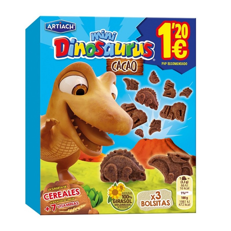 GALLETAS DINOSAURIOS HUEVOS ARTIACH (140 G)