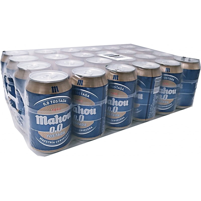 Comprar Cerveza Mahou 0,0 Tostada lata 33cl 24 unidades