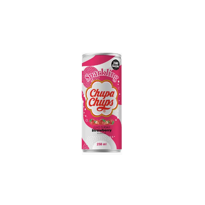 Chupa Chups Sparkling Strawberry Zero 250ml.