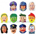 Cardboard masks Characters 24u.