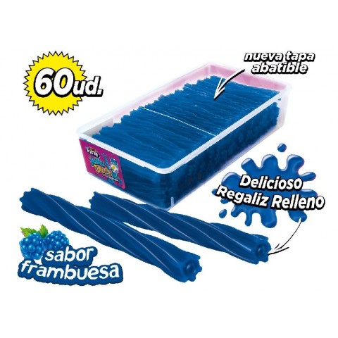 Torcidas regaliz frambuesa rellenas Jelly Fini 60u. Torcidas regaliz frambuesa rellenas Jelly Fini 60u.