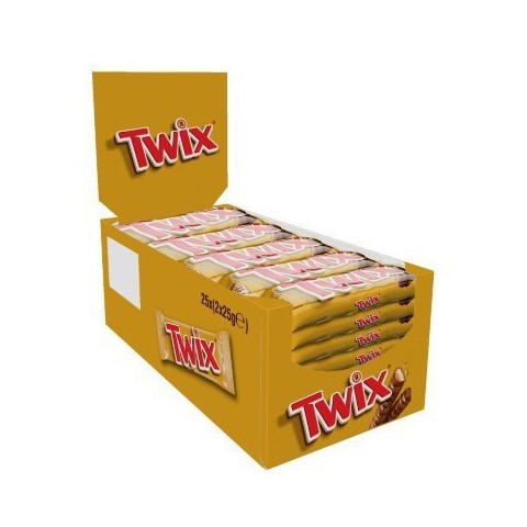 Twix chocolate clasico 25 unidades. Twix chocolate clasico 25 unidades.