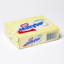 Tabletas de chocolate blanco de Milkybar