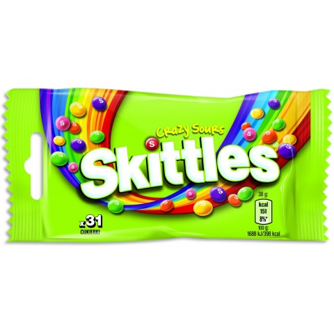 Skittles Crazy Sours 14u. x 18gr. Skittles Crazy Sours 14u. x 18gr.