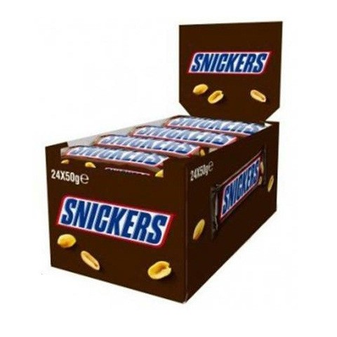 Snickers de chocolate y cacahuetes 24 unidades. Snickers de chocolate y cacahuetes 24 unidades.