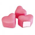 Corazones Marshmallow cubiertos de chocolate de fresa Fini 75u.
