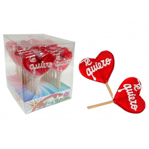 Piruletas Corazon Te quiero 24u. Piruletas Corazon Te quiero 24u.