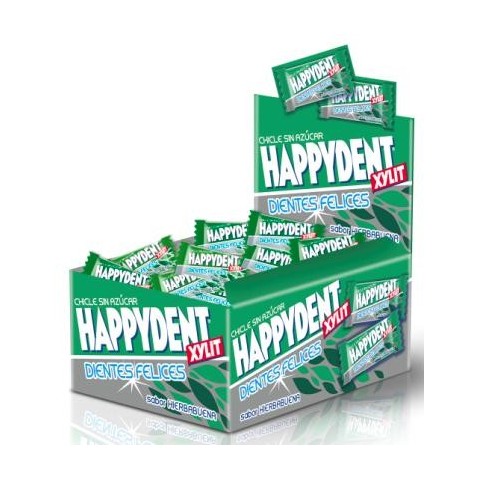 Chicles Happydent sabor Hierbabuena Sin Azúcar 200u. Chicles Happydent sabor Hierbabuena Sin Azúcar 200u.