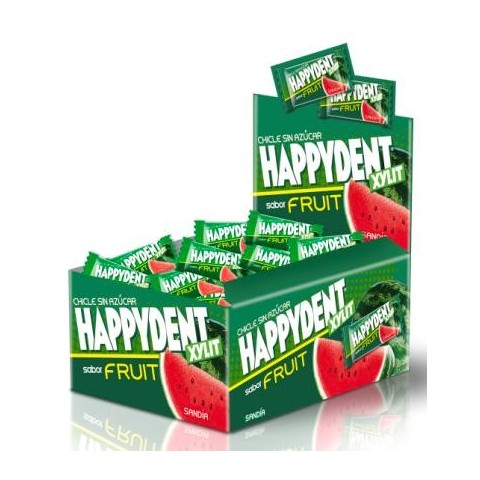 Chicles Happydent sabor Sandia Sin Azúcar 200u. Chicles Happydent sabor Sandia Sin Azúcar 200u.