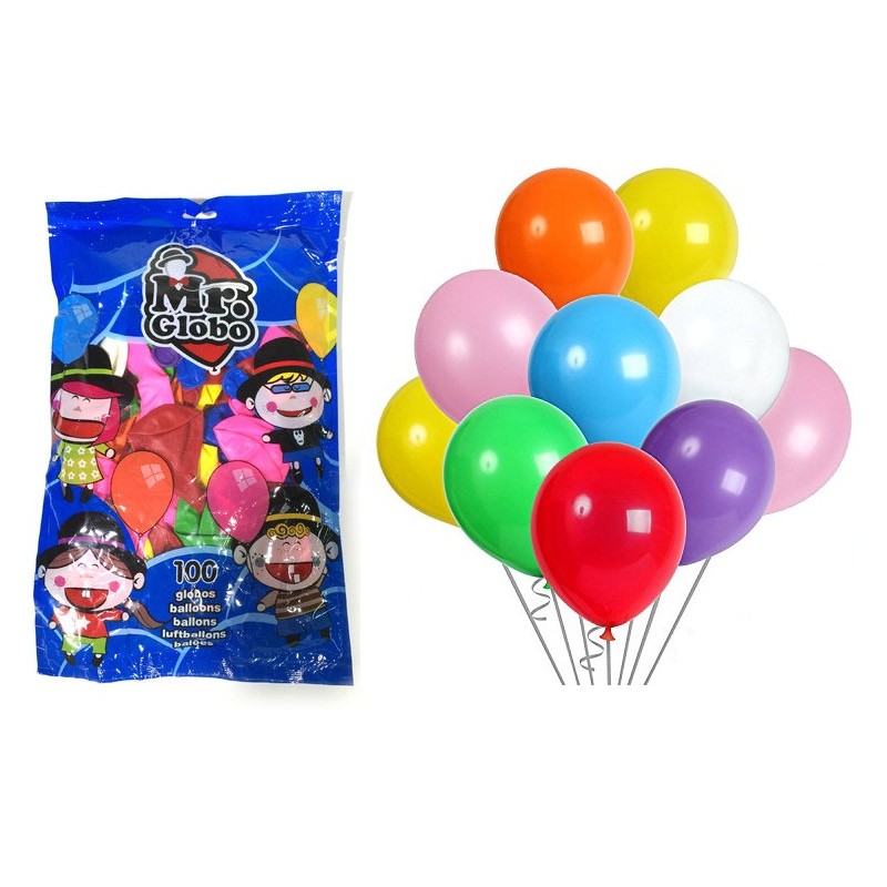 Globos Largos 100 Piezas Colores Surtidos #270