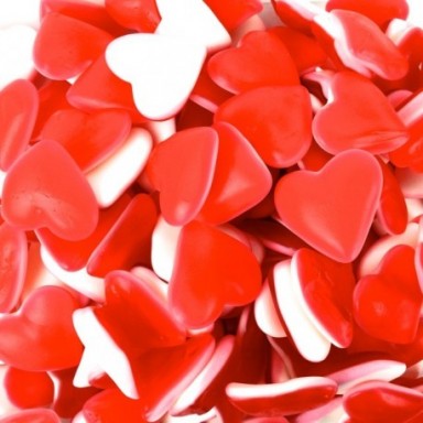 Caramelos de goma haribo corazones rojos 250u.