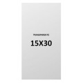 15x30 transparent plastic bags.