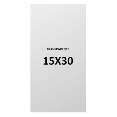 15x30 transparent plastic bags.