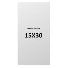 15x30 transparent plastic bags.