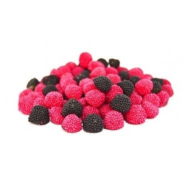 Gummy Mini Fini Moras 1 kg red and black.