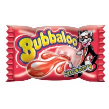 Bubbaloo stuffed bubble gum strawberry flavor.
