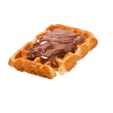 Waffle waffle with chocolate box Point with 10 points.