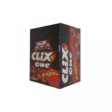 Chicles Clix sabor fresa sin azucar 200 unidades.
