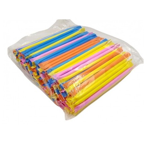 Straws with assorted colored pica pica 200u. Straws with assorted colored pica pica 200u.