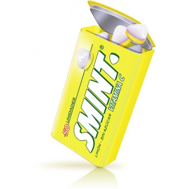 Smint tin sabor limon estuche 12 cajitas metálicas.