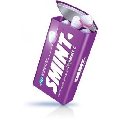 Smint mints tin sabor fresa estuche 12 cajitas metalicas.