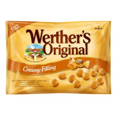 Caramelos Werther's Toffees crujientes rellenos de caramelo bolsa de 1Kg.