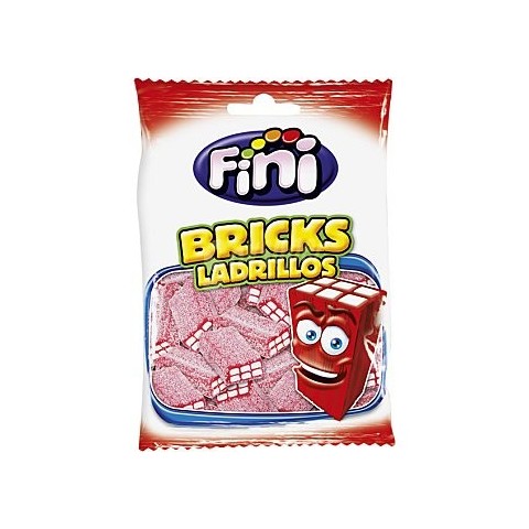 Bolsita Fini 100gr Ladrillos fresa pica 12 unidades. Bolsita Fini 100gr Ladrillos fresa pica 12 unidades.
