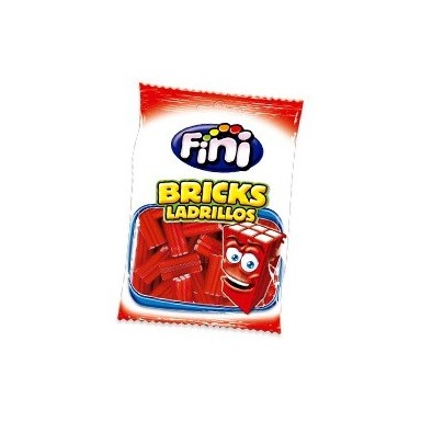 Bolsita Fini 100gr Ladrillos fresa brillo 12 unidades.