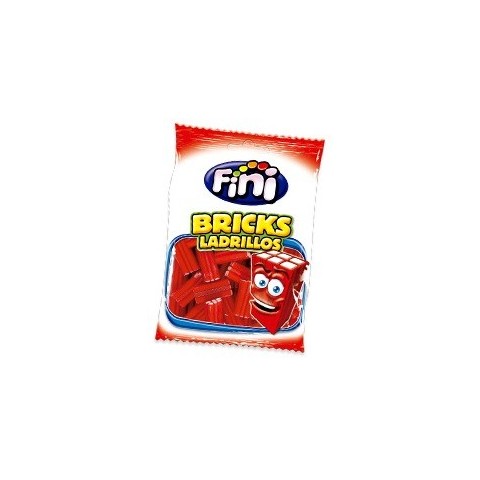 Bolsita Fini 100gr Ladrillos fresa brillo 12 unidades. Bolsita Fini 100gr Ladrillos fresa brillo 12 unidades.