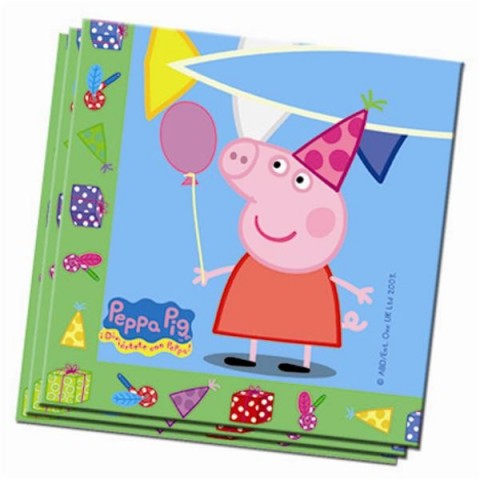 Servilletas Peppa Pig 20u. Servilletas Peppa Pig 20u.