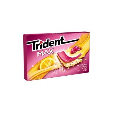 Chicles trident max formato láminas sabor Frambuesa-Limón 12u.