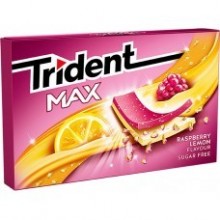 Chicles trident max formato láminas sabor Frambuesa-Limón 12u.
