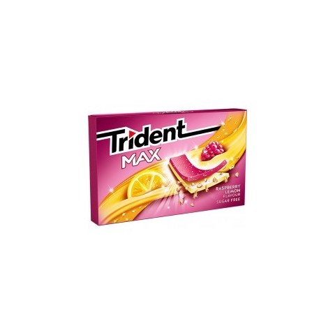 Chicles trident max formato láminas sabor Frambuesa-Limón 12u. Chicles trident max formato láminas sabor Frambuesa-Limón 12u.