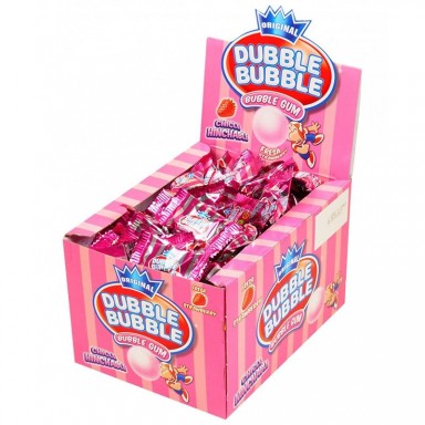 Dubble Bubble gum strawberry flavor without gluten 150 units.