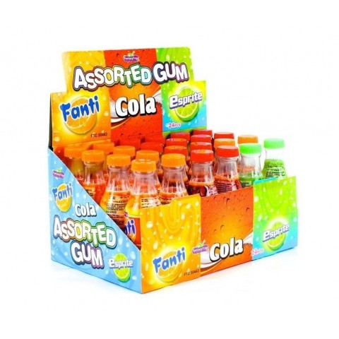 Chicles en Botellitas Assorted Gum 24u. Chicles en Botellitas Assorted Gum 24u.