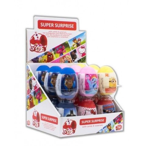 Huevos de plástico "Super Surprise" 18 unidades Huevos de plástico "Super Surprise" 18 unidades