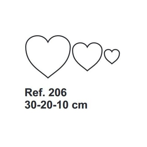 Set de Corcho Corazones 30-20-10cm Set de Corcho Corazones 30-20-10cm