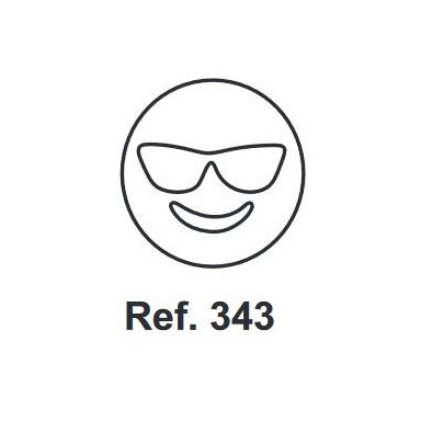 Cork with emoji with glasses shape