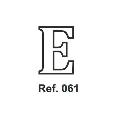 Cork letter E 10cm.