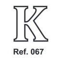Cork letter K 10cm.