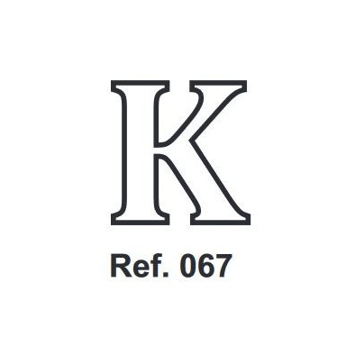 Cork letter K 10cm.