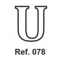 Cork letter U 10cm.