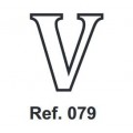 Cork letter V 10cm.