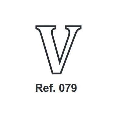 Cork letter V 10cm.