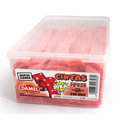 Damel sour strawberry flavour belts 210u. Damel sour strawberry flavour belts 210u.