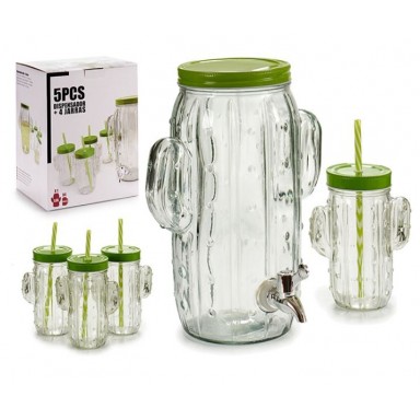 Set Cactus Dispensador y Jarras