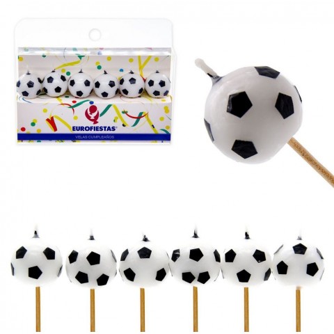 Velas Balones de Fútbol 6u. Velas Balones de Fútbol 6u.