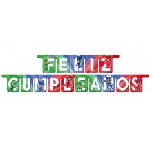 Guirnalda Feliz Cumpleaños PJ Masks