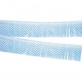 Blue with polka dots plastic fringe 10M