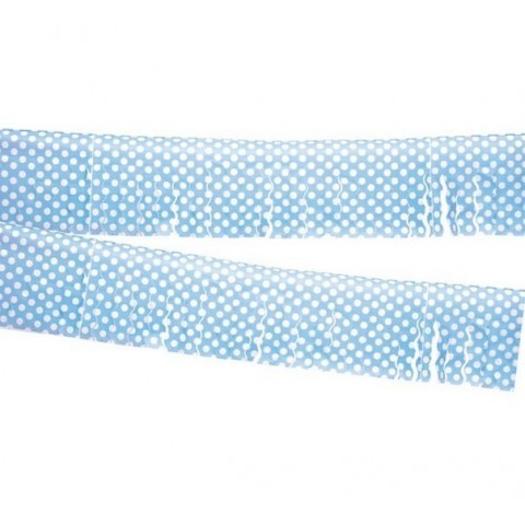 Blue with polka dots plastic fringe 10M Blue with polka dots plastic fringe 10M